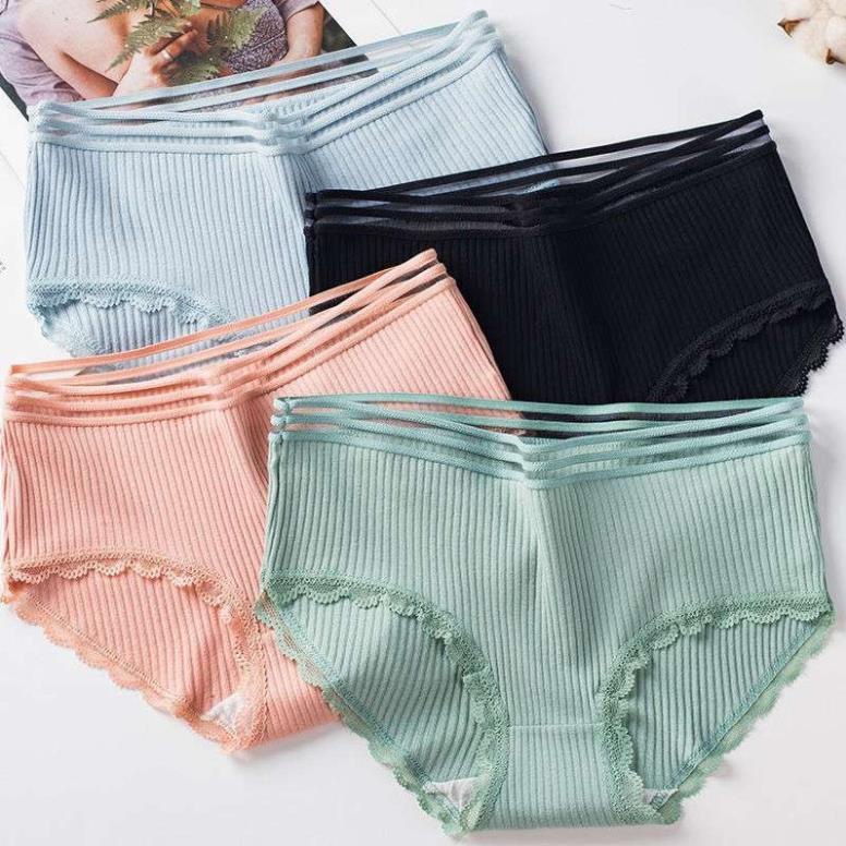 [Giá sỉ] Set 5- 10 Quần Lót Cotton Viền Ren Cao Cấp