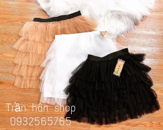 Chân váy ren xoè  tầng
