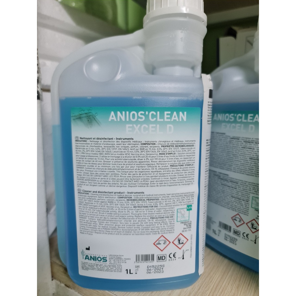 dung dịch ngâm dụng cụ anios Clearn excel