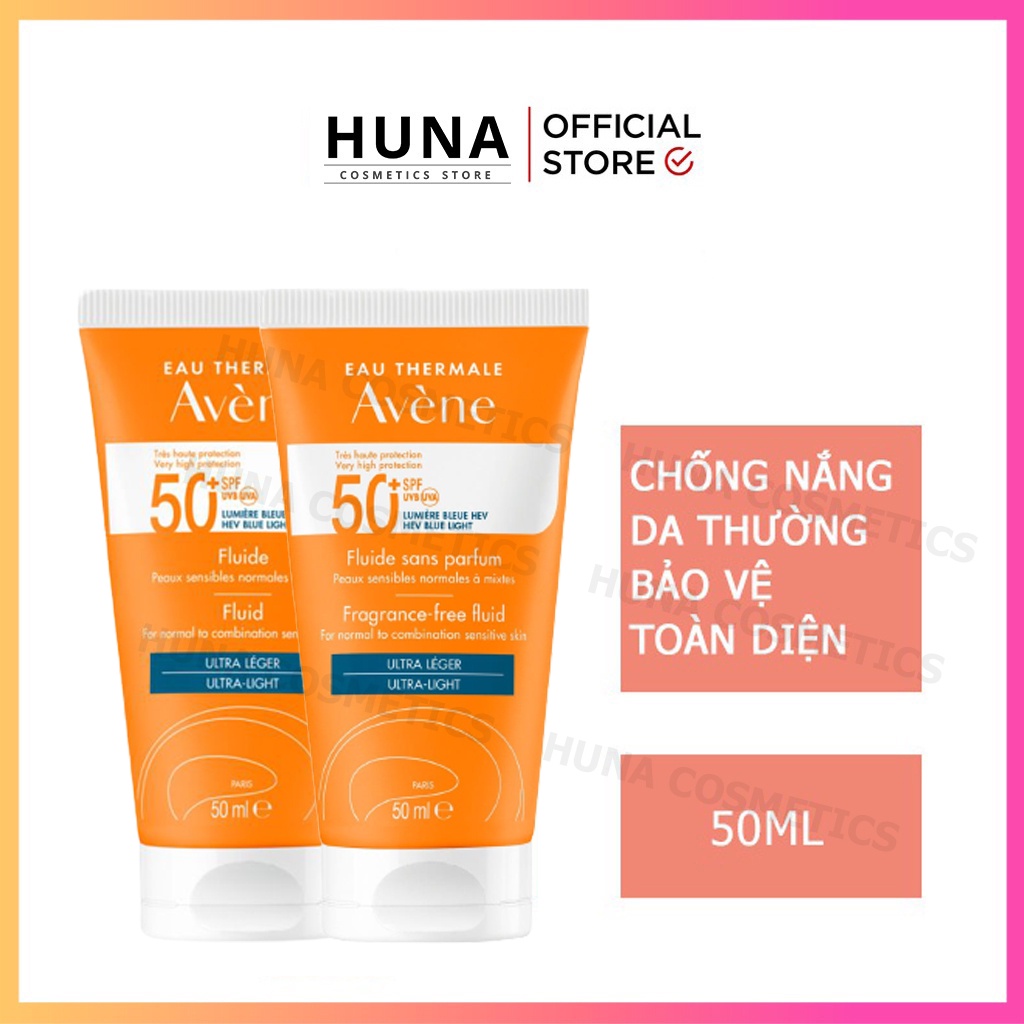 (AUTH- PHÁP) Kem chống nắng Avene Dry Touch Fluide SPF50+ 50ml