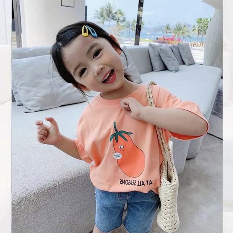 Áo thun bé gái thun cotton SG loại 1 form rộng siêu cute cho bé 09-28kg