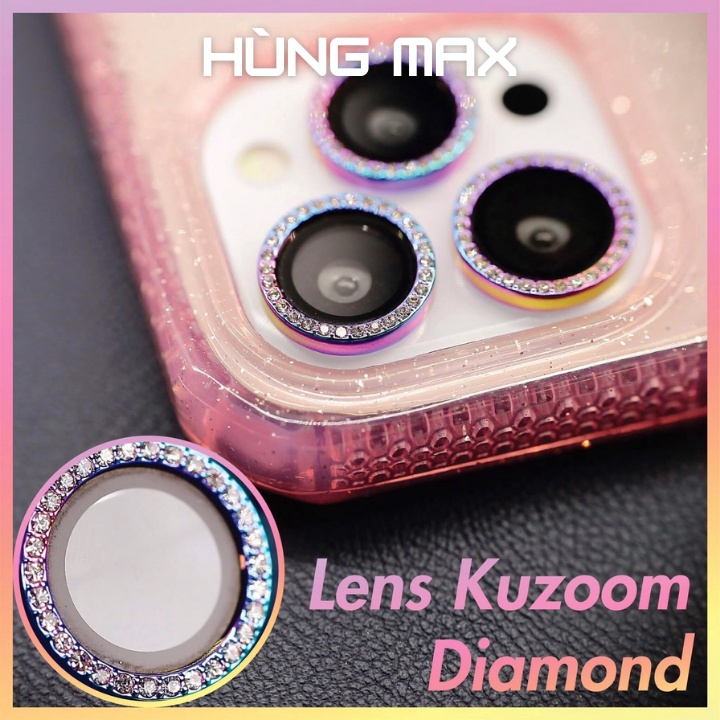 Cường lực camera Kuzoom Diamond Titan cho  iPhone 11/11Pro/11Promax/12Mini/12/12Pro/12Promax