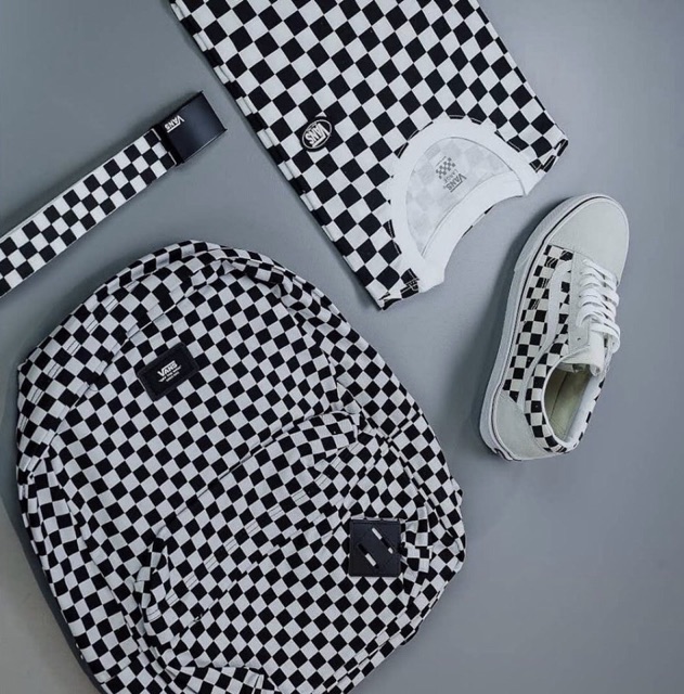 [AUTH CHÍNH HÃNG] BALO VAN.S OLD SKOOL CHECKERBOARD BACKPACK