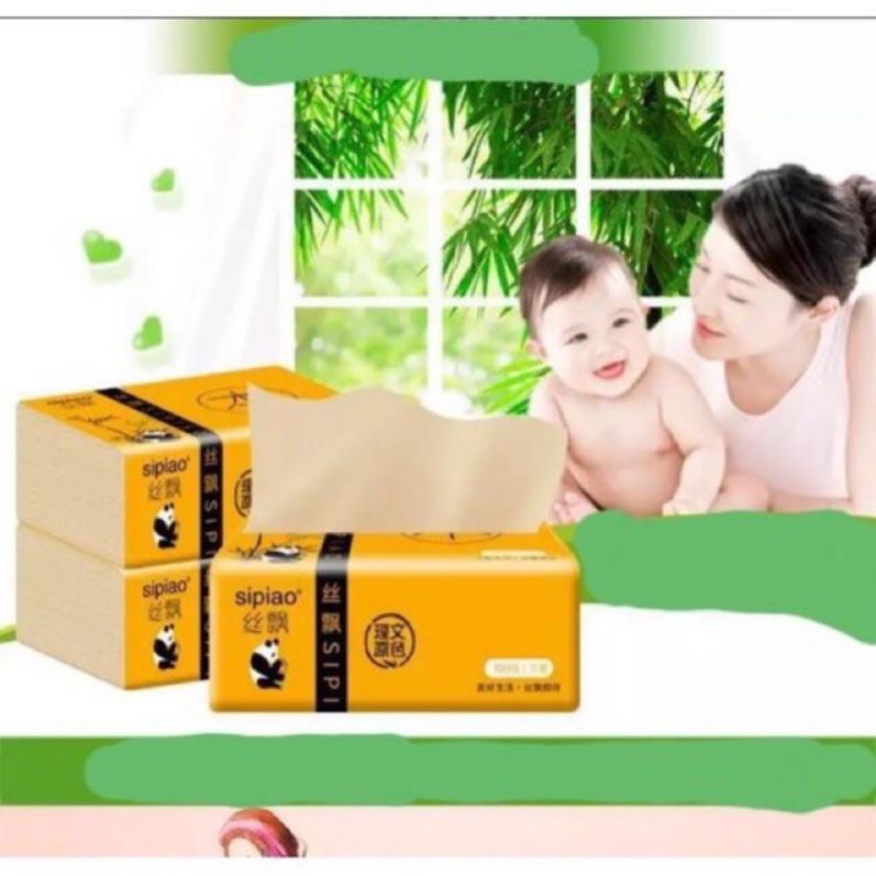 thùng 30  gói giấy ăn gấu trúc Sipiao siêu đại -FREE SHIP