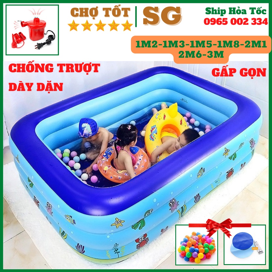 Bể bơi bốn mùa KAW chính hãng, giá rẻ, chất lượng, bền đẹp, 3 Tầng, Dày Dặn, Chống Trượt Nhiều Kích Thước