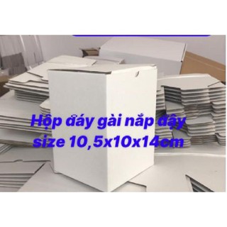 Freeship - Hộp carton nắp gài trắng - 10.5x10x14cm
