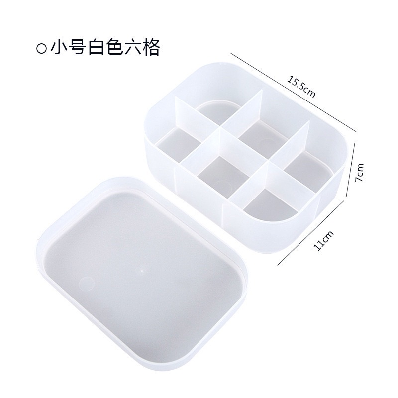 Hộp Nhựa Mini Trong Suốt Đựng Đồ Trang Điểm Đồ Dùng Học Tập Đa Năng Để Bàn Học