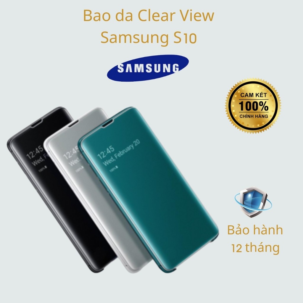 Bao da Clear View Cover Samsung Galaxy S10, S10+, Hàng chính hãng