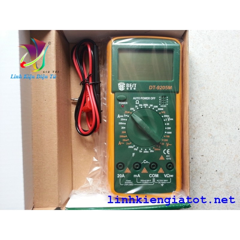 Đồng hồ vạn năng BST 9205M loại tốt (tặng pin 9V)