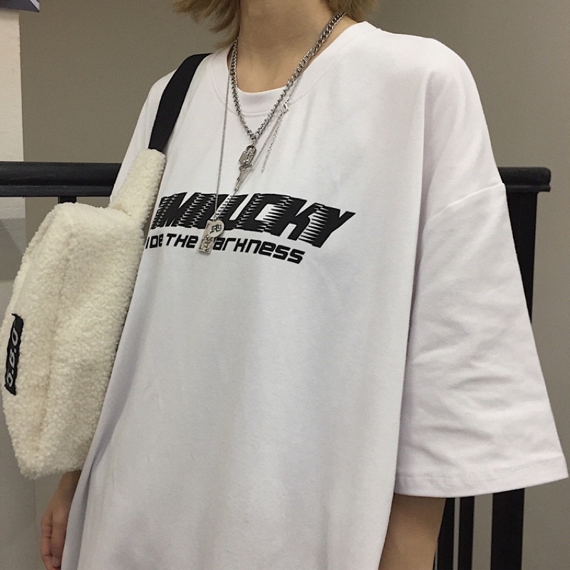 Áo thun tay lỡ nam nữ , áo phông unisex chất cotton in chữ KY