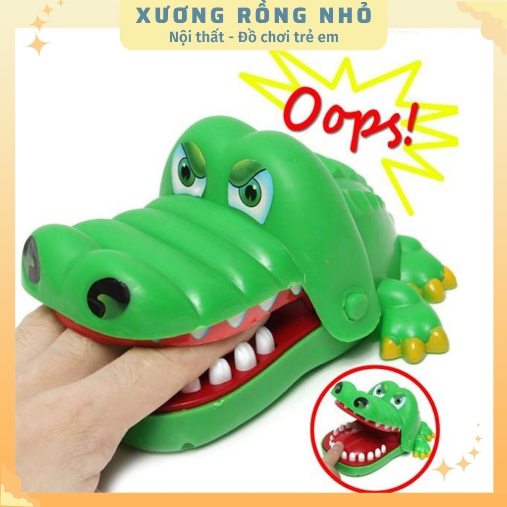 Cá sấu cắn tay loại to cho bé - đồ chơi khám râng cá sấu giải trí vui nhộn - Xương Rồng Nhỏ