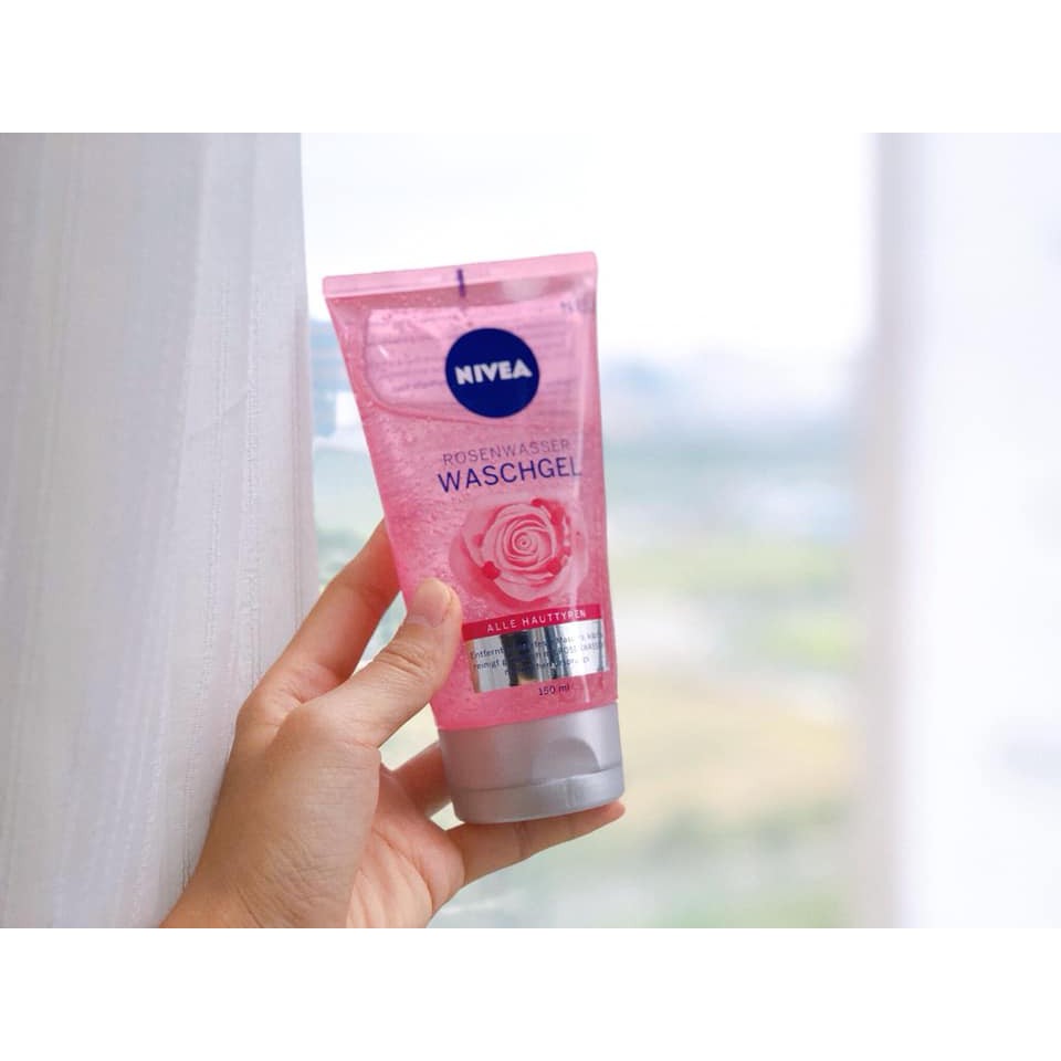 SỮA RỬA MẶT NIVEA NƯỚC HOA HỒNG TỰ NHIÊN  dạng gel 150ml Hàng Đức