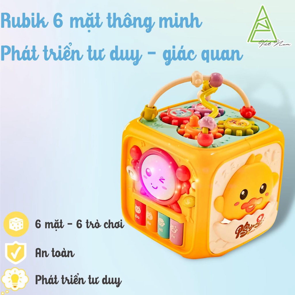 BỘ RUBIK THÔNG MINH 6 MẶT KÍCH THÍCH GIÁC QUAN VÀ TƯ DUY CHO BÉ