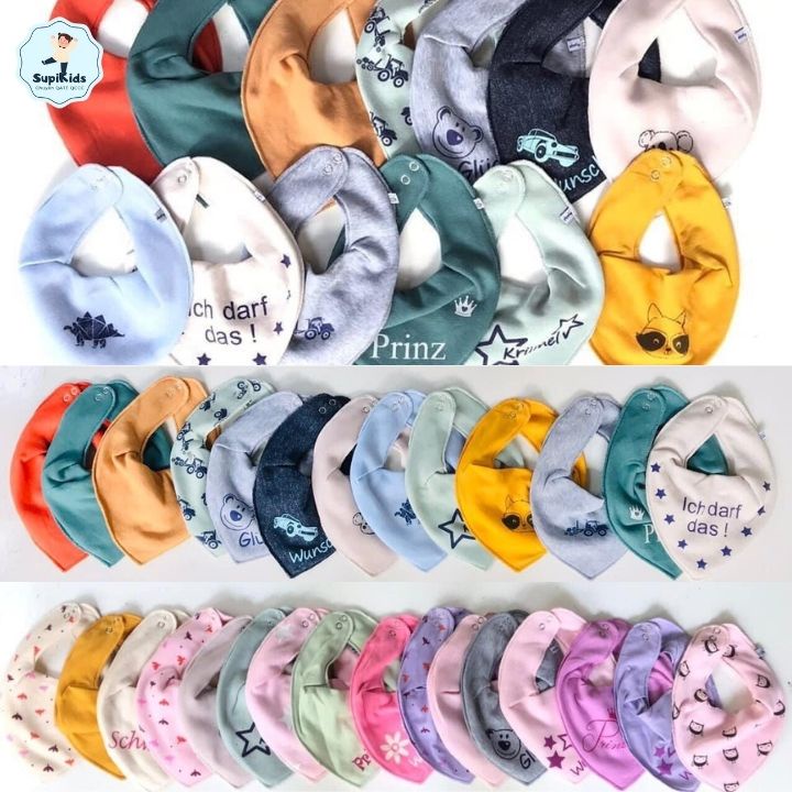 Yếm Pippi 3 Lớp Chống Thấm Xuất Đan Mạch Cho Bé Từ 0 - 4 Tuổi - SUPIKIDS