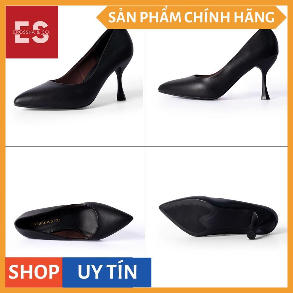 Giày cao gót Erosska thời trang mũi nhọn kiểu dáng cơ bản cao 8cm màu nude _ EP010 | BigBuy360 - bigbuy360.vn