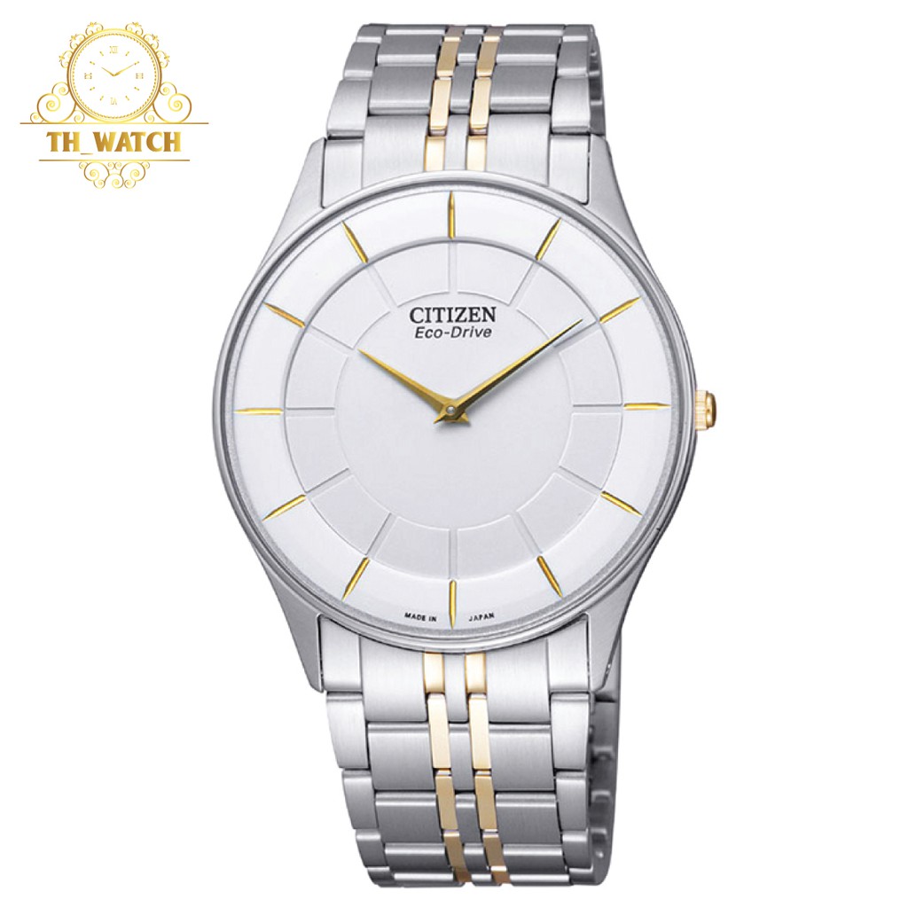 Đồng hồ Nam Citizen siêu mỏng Eco-Drive, kính shapphire, dây thép không gỉ AR3014-56A
