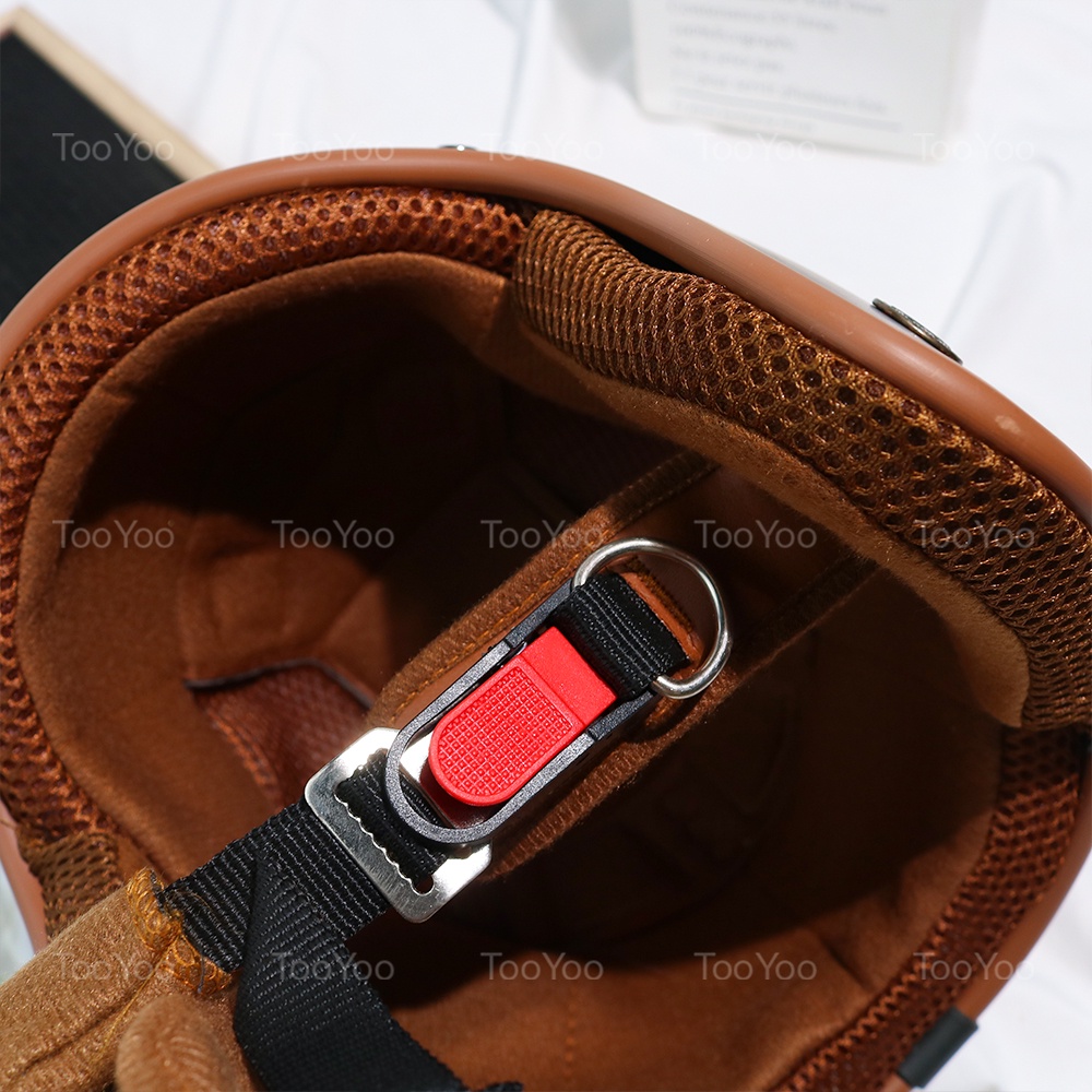 Mũ bảo hiểm 3/4 GẤU NÂU có tai dễ thương cute TY0252