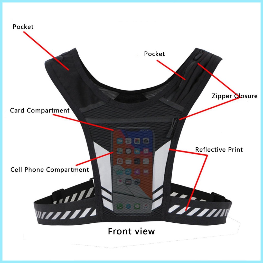 Túi Đeo Ngực Có Khóa Điều Chỉnh Dùng Để Đựng Điện Thoại Khi Chạy Bộ