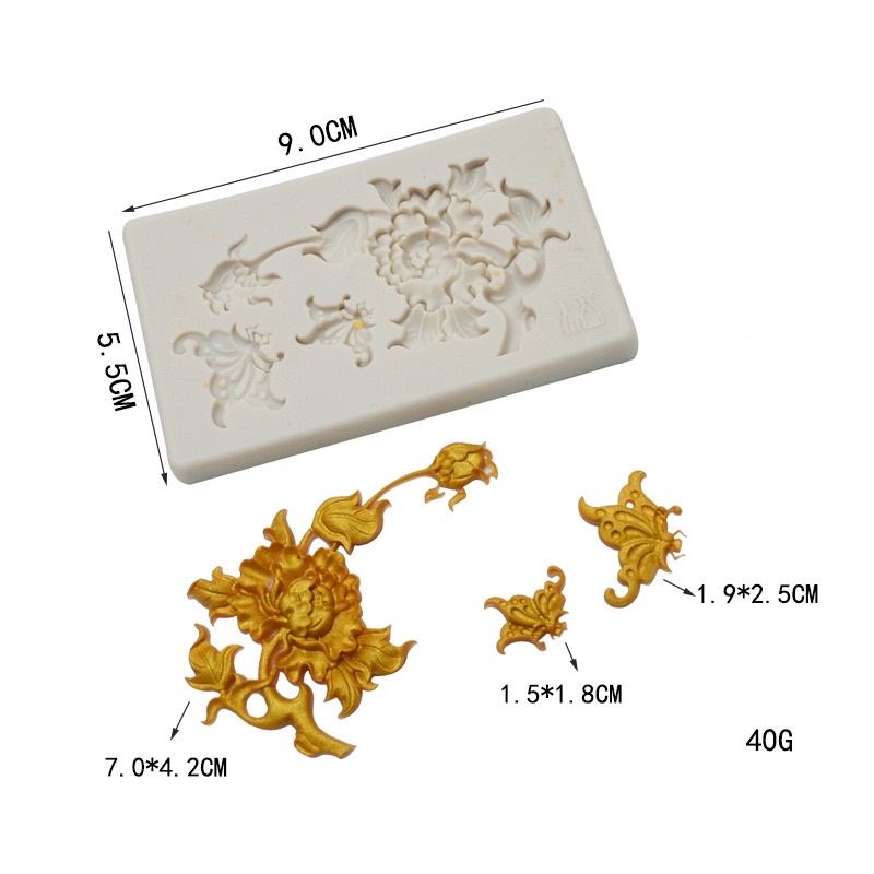 khuôn silicon hoa cúc trang trí bánh