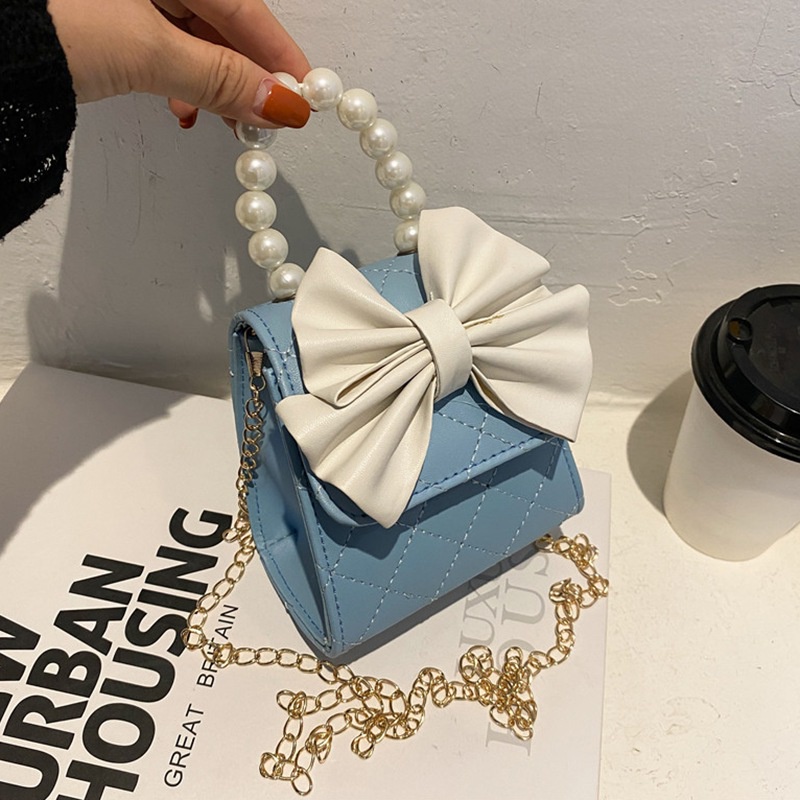 Se7en Túi Đeo Chéo Vai Da PU Đính Ngọc Trai Dễ Thương Sang Trọng Cho Nữ