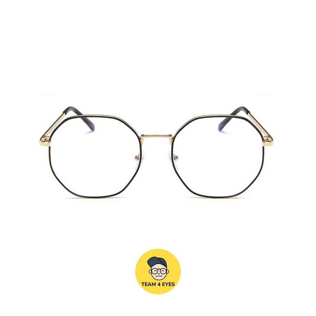 [ Ảnh thật ] Kính cận form bát giác tròn size tròng 5,2cm 0 độ cắt ánh sáng xanh | BigBuy360 - bigbuy360.vn