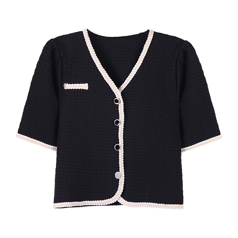 Áo cardigan NZN tay ngắn dáng ngắn màu trơn phong cách mới thời trang mùa hè dành cho nữ