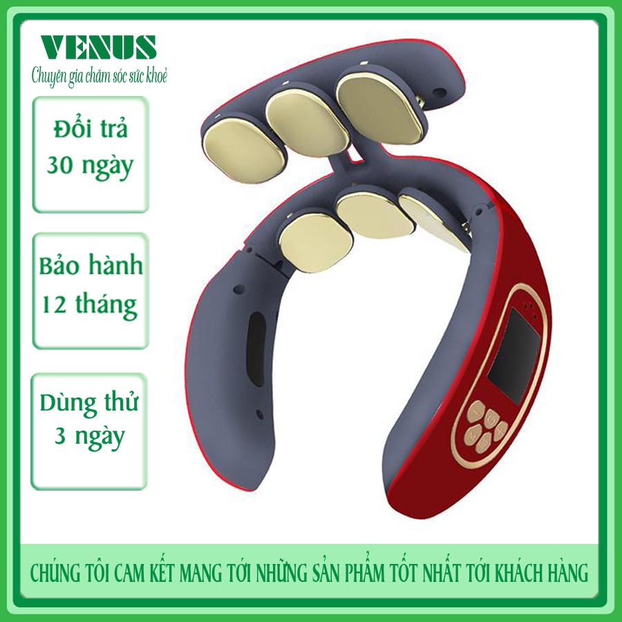 Máy massage cổ vai gáy, thư giãn, loại bỏ căng thẳng mệt mỏi 6D BM-V23, Máy mát xa cổ vai gáy xung điện trị liệu