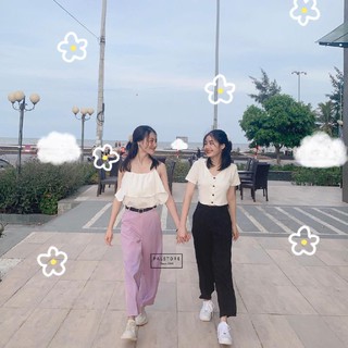 quần culottes - QUẦN SUÔNG CẠP CÚC  ྇