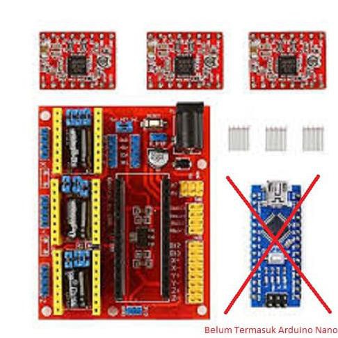 Bộ Định Tuyến Máy In 3d Arduino Nano Cnc Shield V4 3 Trục - A4988 Clone