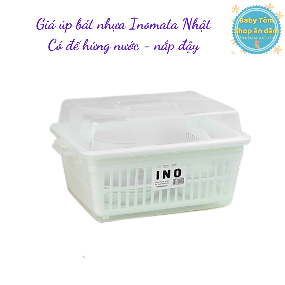 Gía úp bát INNOMATA Nhật Bản,giá úp đồ ăn dặm cho bé NPP Baby Tôm