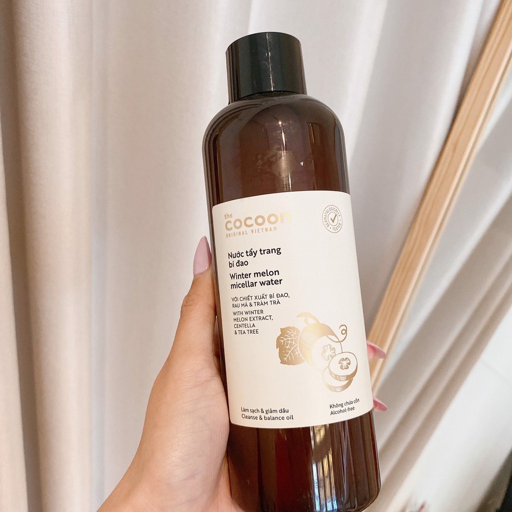 Nước tẩy trang The Cocoon làm dịu nhẹ, sạch sâu và cấp ẩm giảm mụn dung tích 500ml