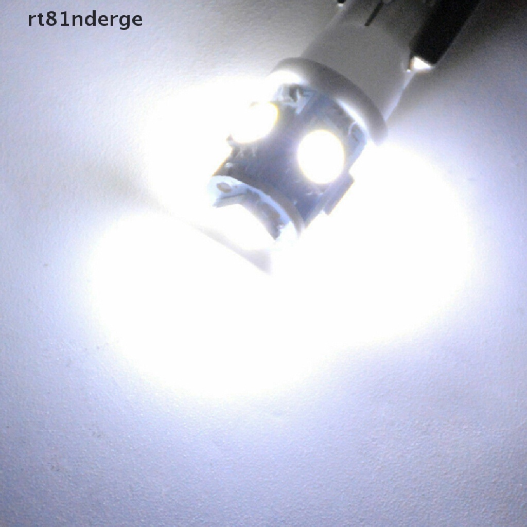 【ge】 10Pcs White T10 Wedge 5-SMD 5050 5W5 LED License Plate Bulbs Indicator Light .