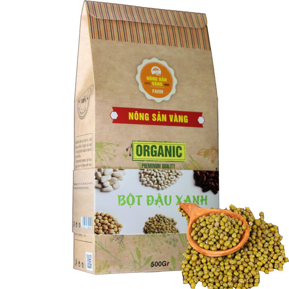 Bột đậu xanh nguyên chất 500gr - Nông Sản Vàng