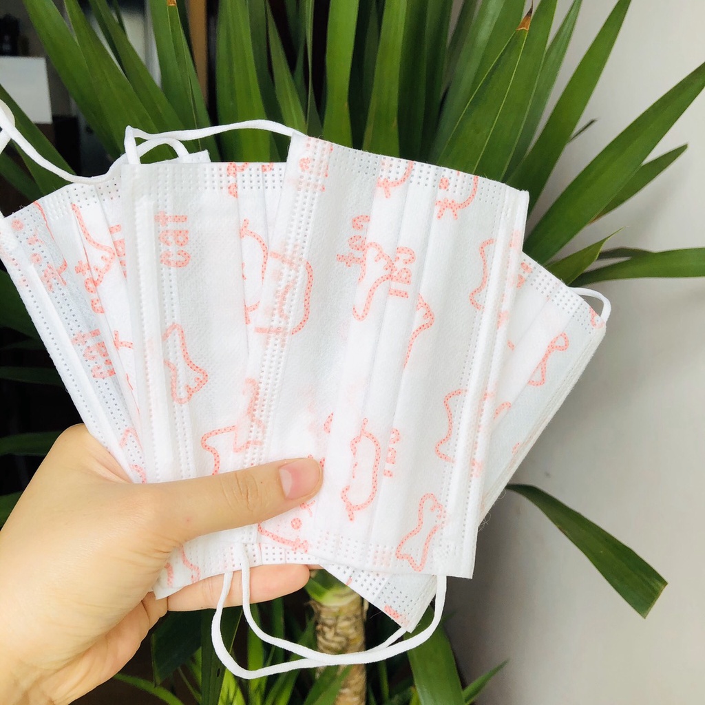 Hộp 50 Khẩu Trang Trẻ Em 3 Lớp In Hình, Khẩu Trang Y Tế Kháng Khuẩn, Ngăn Bụi Cường Hường | BigBuy360 - bigbuy360.vn