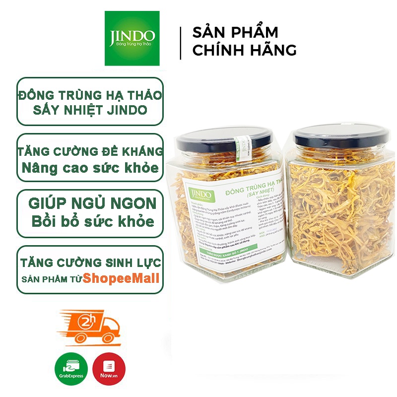 Đông trùng hạ thảo 100g sấy nhiệt JINDO tác dụng tốt cho sức khỏe