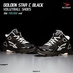 [Tặng vớ] GIÀY BÓNG CHUYỀN BEYONO GOLDEN STAR C - BLACK
