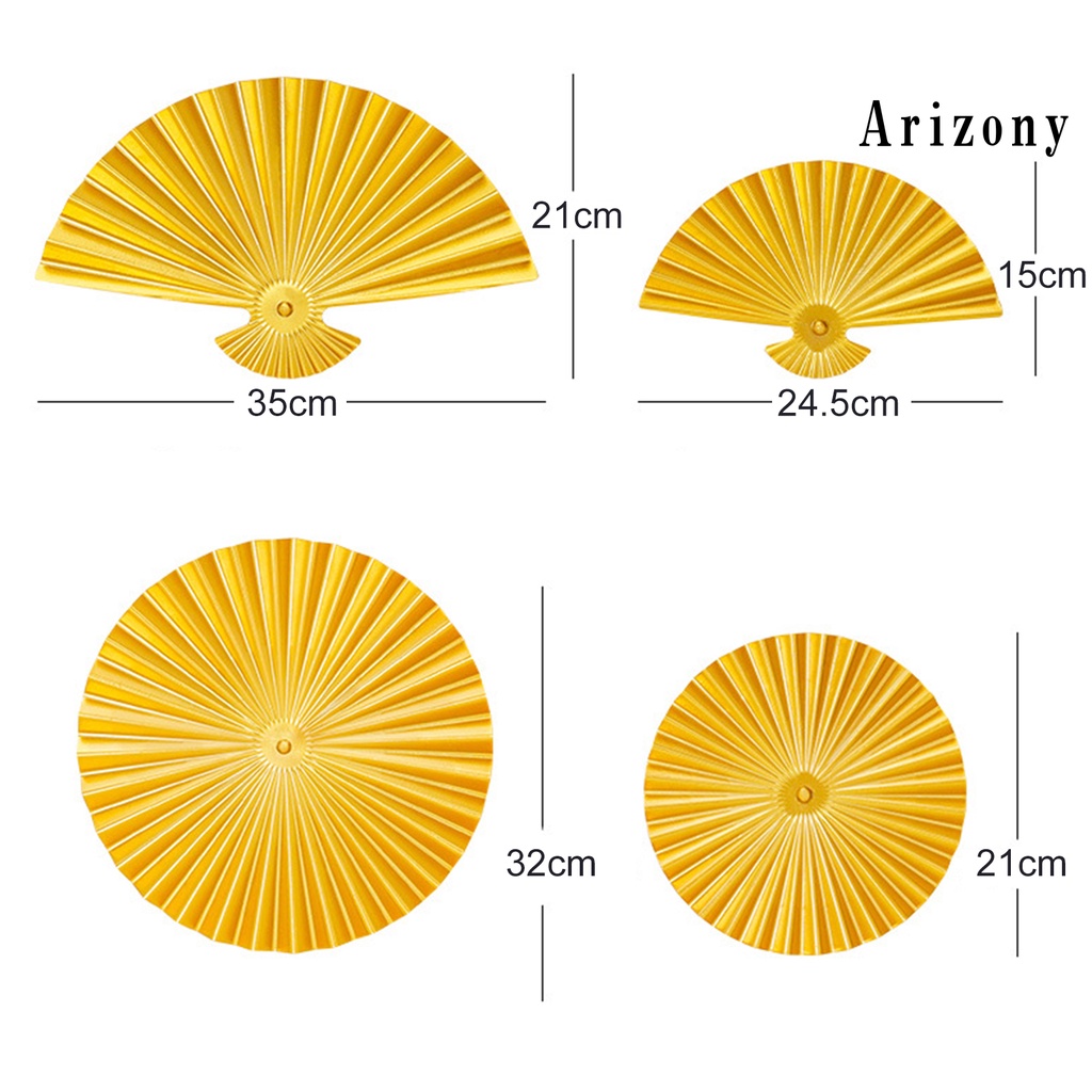 Phụ Kiện Treo Tường Trang Trí Phòng Khách Hình Quạt Bằng Sắt
