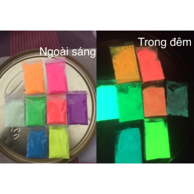 Combo 8 gói 8 màu dạ quang phát sáng trong đêm
