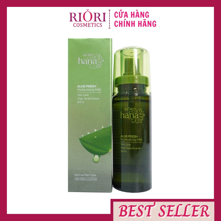 Xịt Khoáng Nha Đam Trà Xanh Cấp Ẩm Làm Dịu Da RIORI ALOE FRESH 80ml