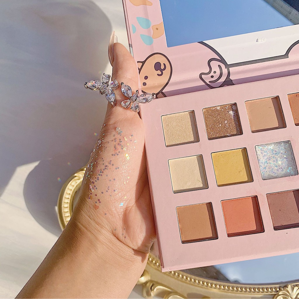 🌈🍓🍊 Bảng Mắt Vịt Lucky Mugeleen 18 Ô Màu Cực Dễ Thương, Phấn Mịn Lì Không Thấm Nước | BigBuy360 - bigbuy360.vn