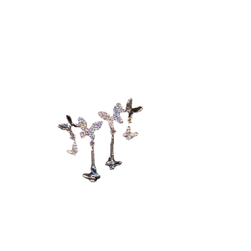 Bông Tai Hình Bướm Đính Đá Thông Minh Thời Trang Cao Cấp