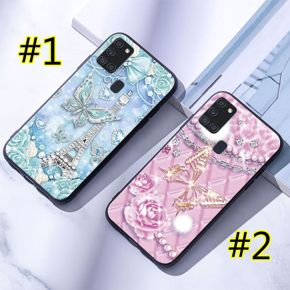 Ốp Điện Thoại Mềm Samsung Galaxy A11 / A21 / A21S / A31 / A51 / A71 Bướm Kim Cương
