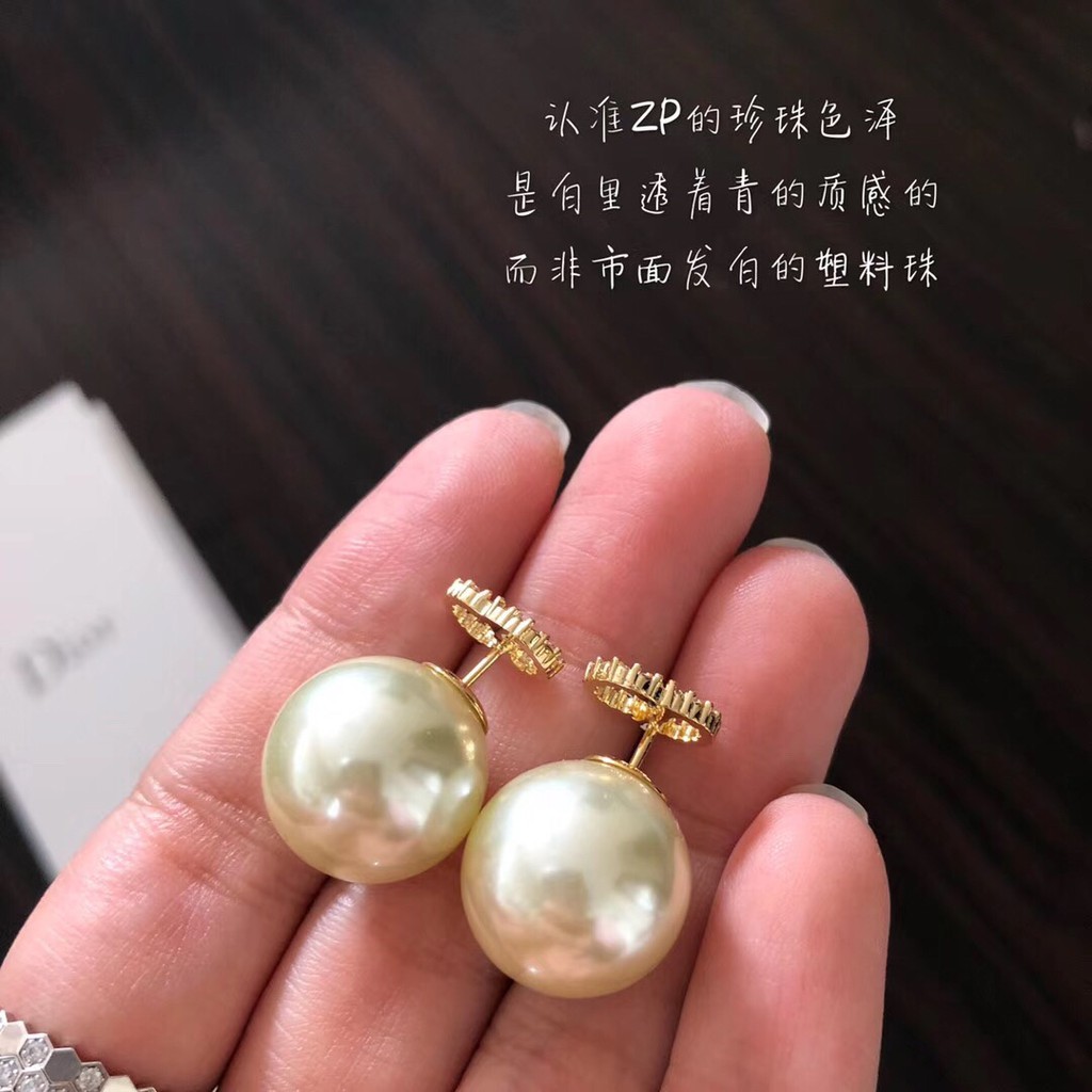 Mới Khuyên Tai Dior Đính Ngọc Trai Đơn Giản Phong Cách Retro