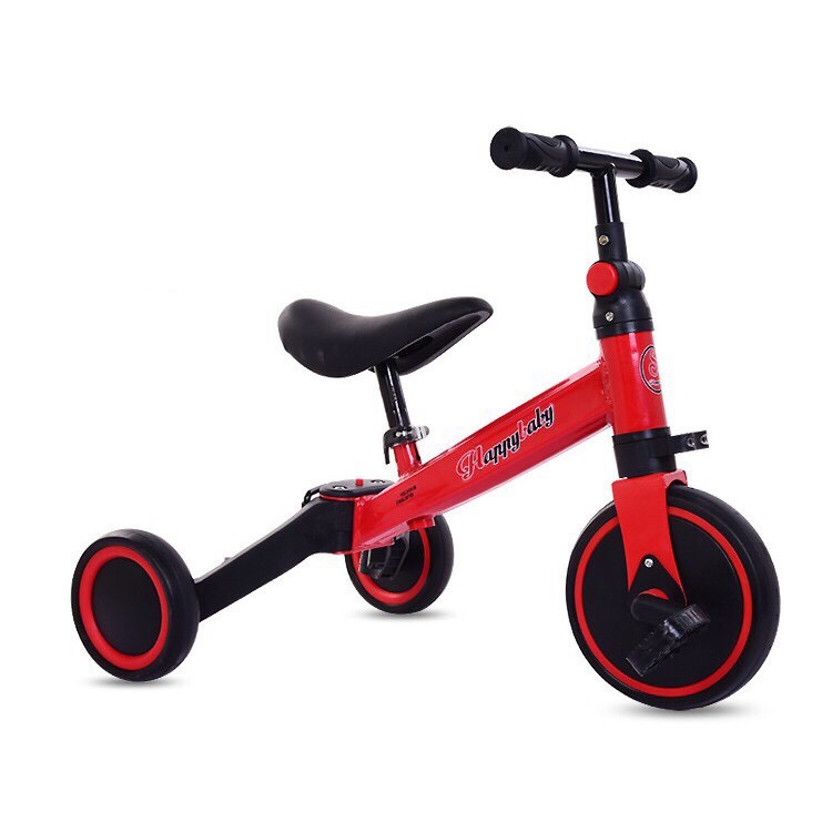 Xe chòi chân thăng bằng HAPPYBABY kết hợp xe đạp cho bé (Đỏ-Trắng-Vàng)
