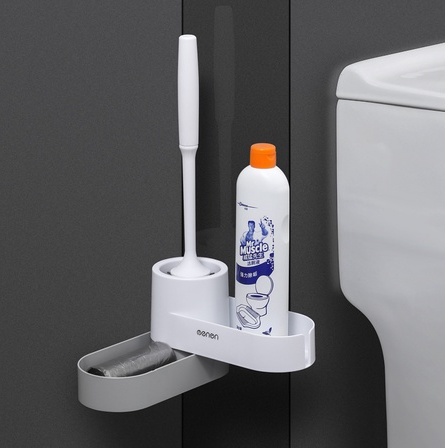 Chổi Cọ Toilet Silicol Cọ Rửa Nhà Vệ Sinh OENON Kèm Giá Đỡ Chổi Cọ Chà Sàn Dán Tường Thông Minh