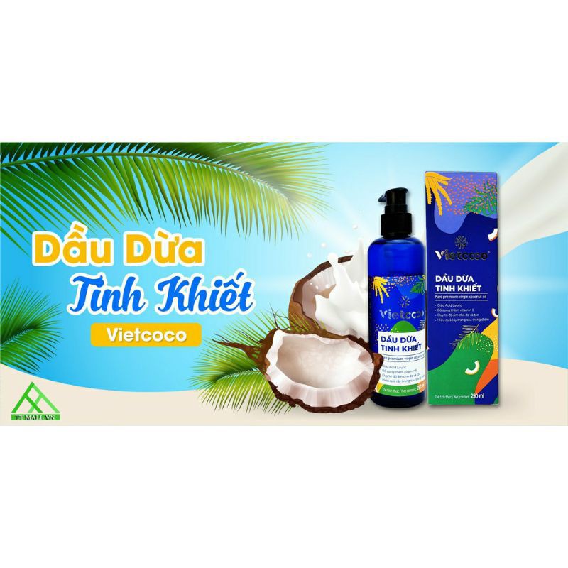 (Chai xịt 130ml) Dầu Dừa Tinh Khiết Vietcoco