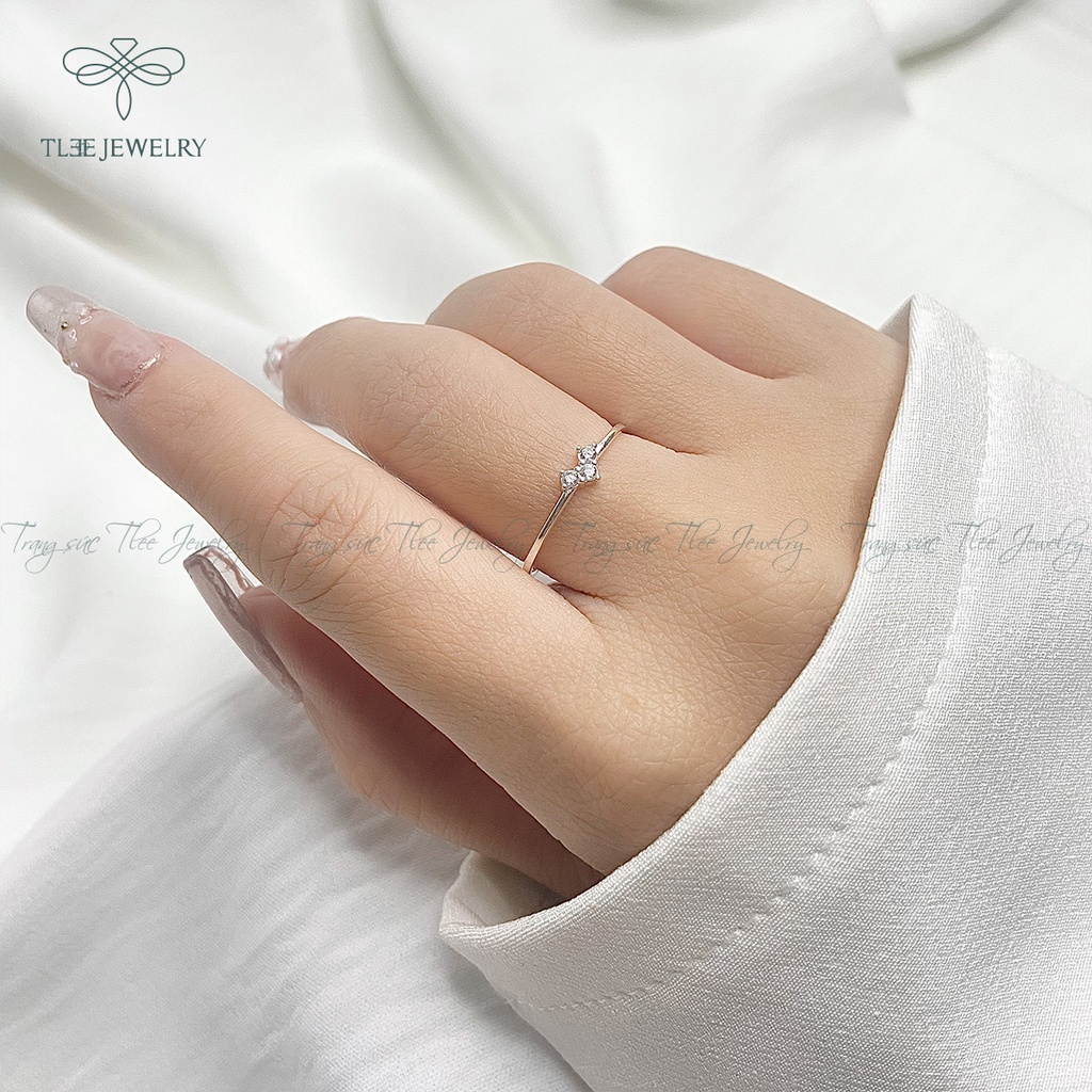 Nhẫn bạc nữ TLEE tim tiny mảnh NCJ A0126