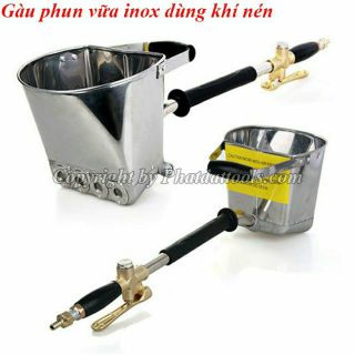 Gầu phun vữa hồ xi măng trong xây dựng