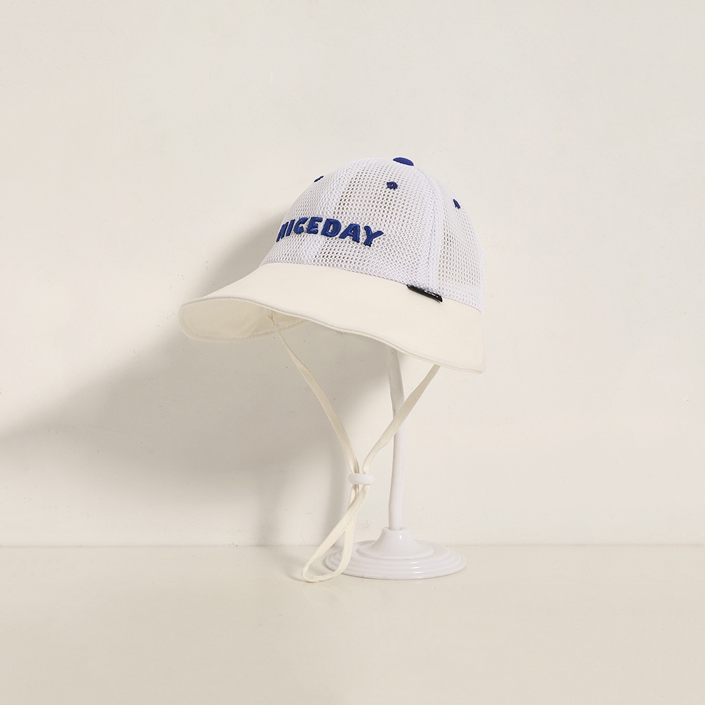 Nón Vành Tròn Thoáng Khí Thêu Chữ Xinh Xắn Cho Bé