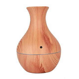 [Khử mùi bằng tinh dầu] Đèn xông tinh dầu vân gỗ hình bình hoa cao cấp